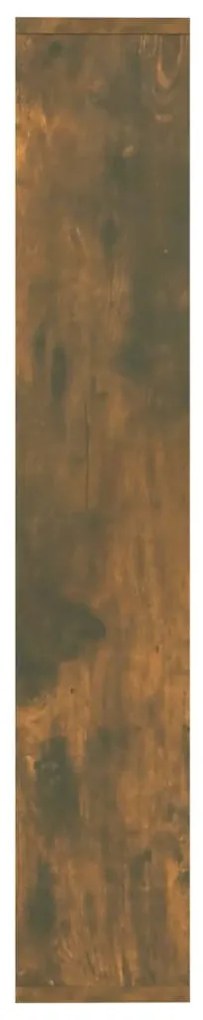füstös tölgy színű szerelt fa fali polc 36 x 16 x 90 cm