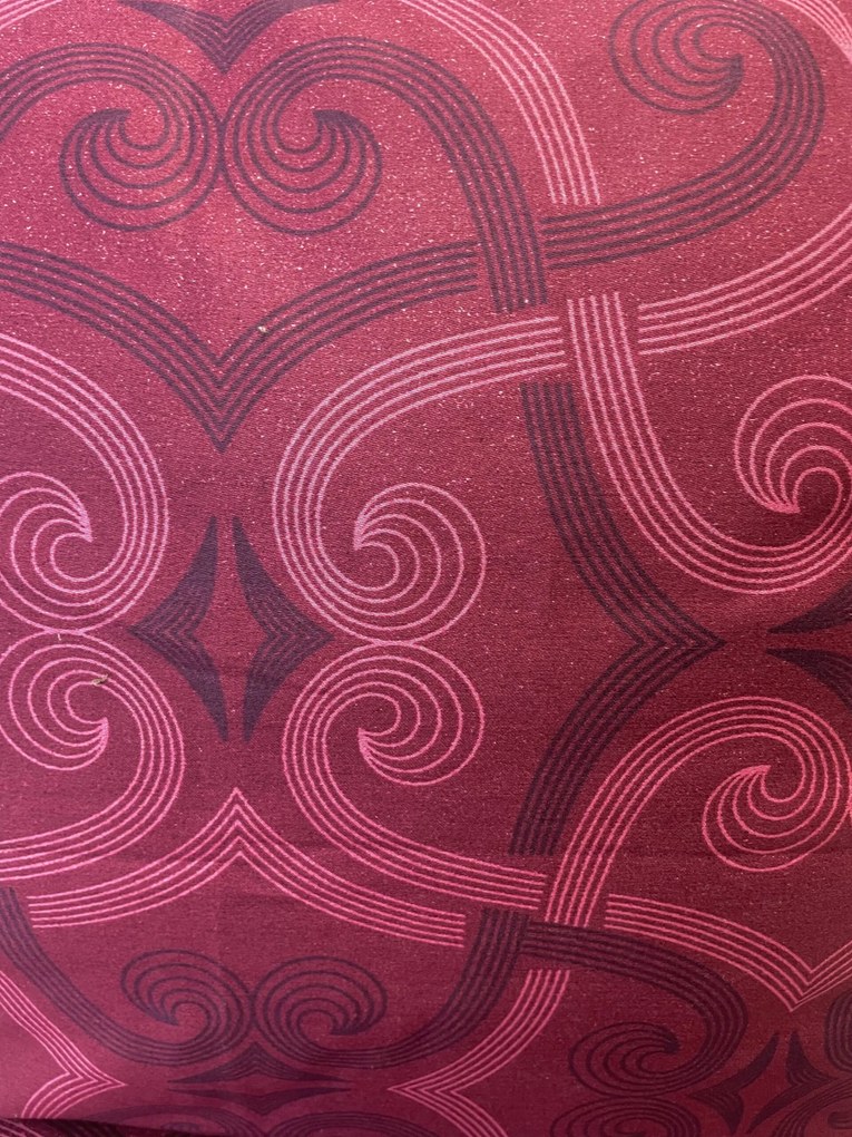Ágynemű pamut szatén Pandora bordó TiaHome - 1x Párna 90x70cm, 1x Paplan 140x200cm