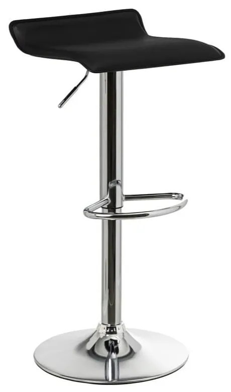 Fekete kárpitozott állítható magasságú bárszék szett 2 db-os (ülésmagasság 63 cm) – Casa Selección