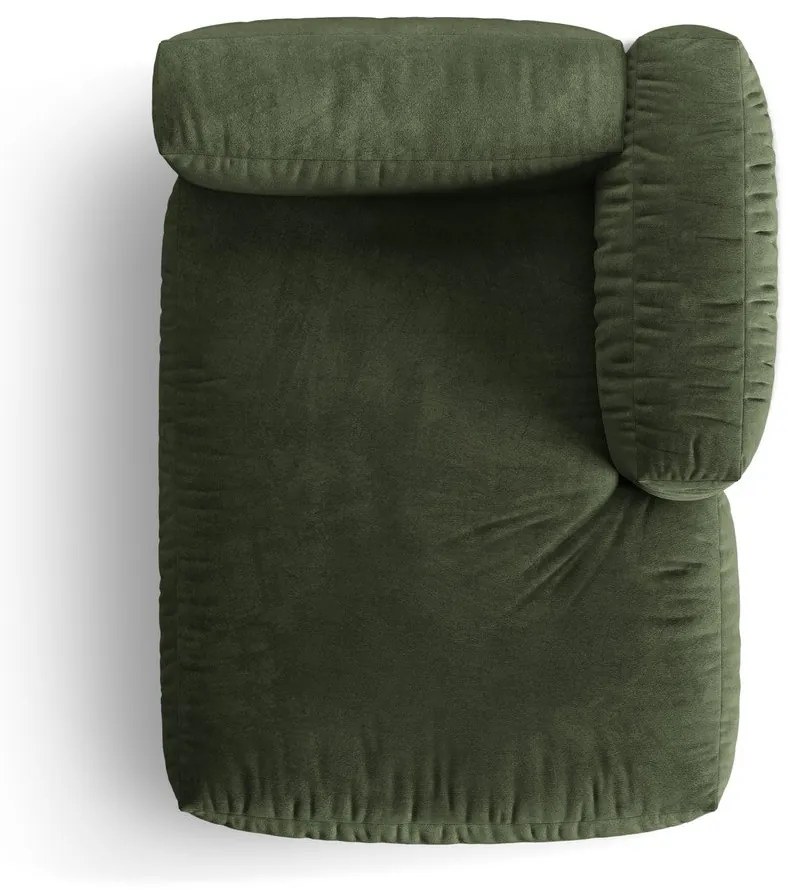 Zöld bársony kanapé modul (jobb oldali) Martina – Micadoni