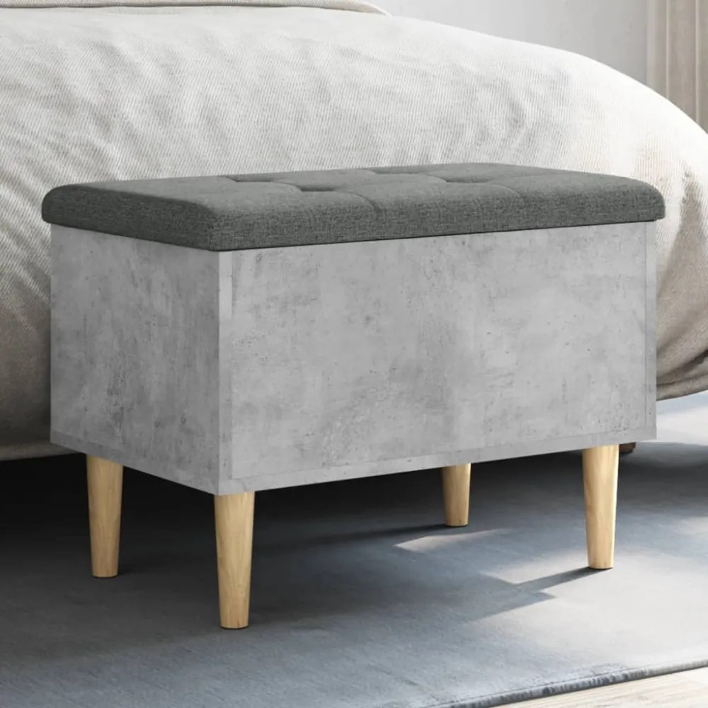 betonszürke szerelt fa tárolópad 62x42x46 cm