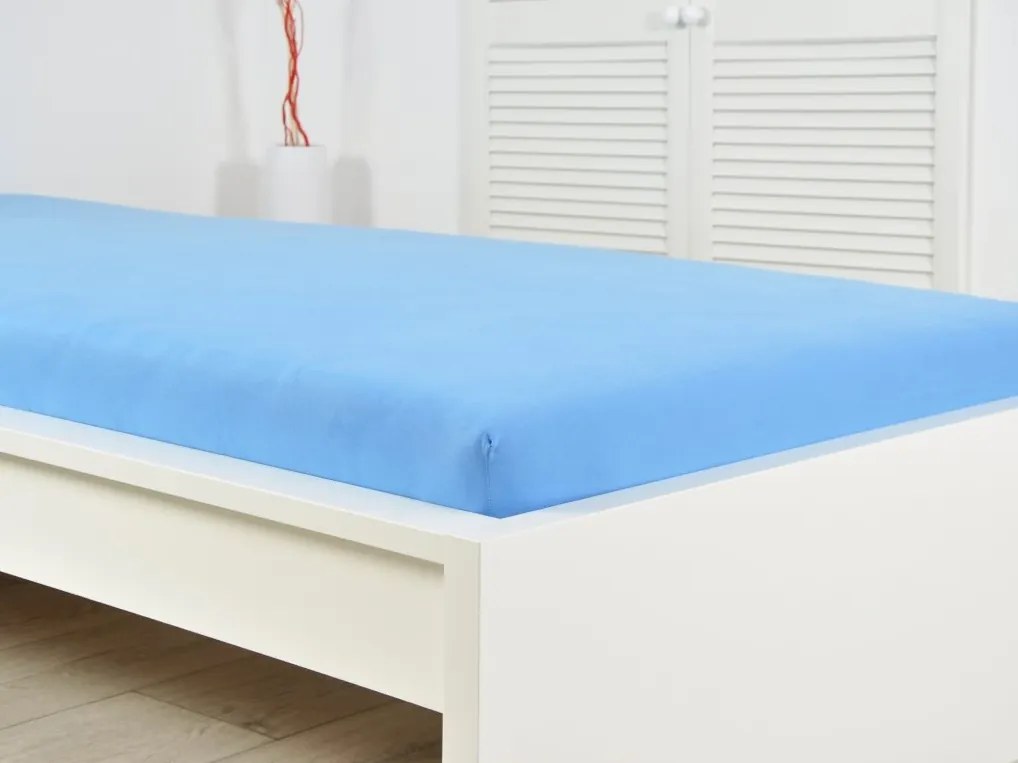 Jersey lepedő kiságyba EXCLUSIVE 70x140 cm kék