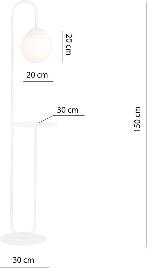 Emibig modern állólámpa bari fehér emi1236/lp1
