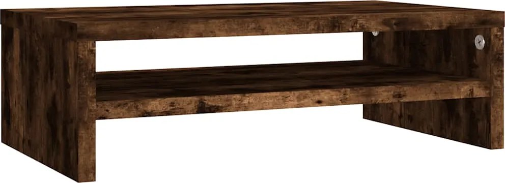 vidaXL füstös tölgy színű szerelt fa monitorállvány 42 x 24 x 13 cm