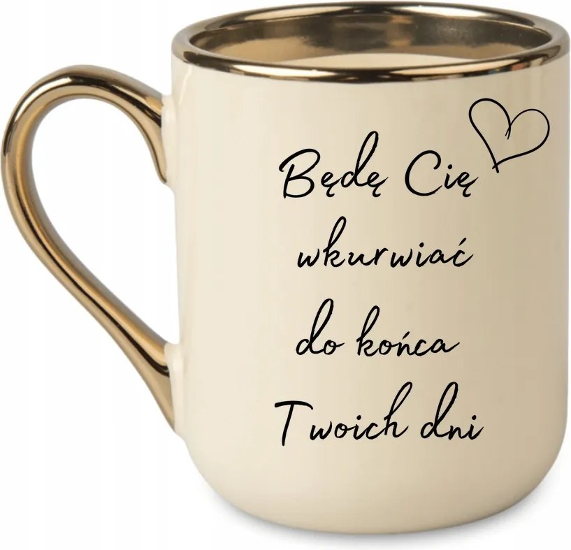 Elegáns bögre Életed végéig foglak csábítani 330 Krémszínű