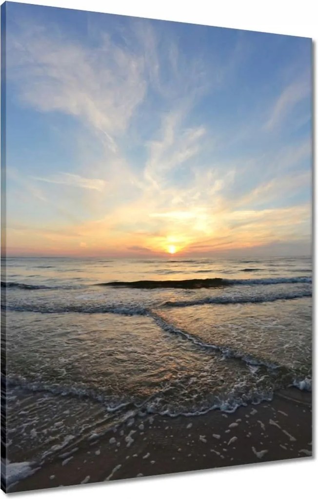 Vászonkép 60x80 Naplemente a tengerparton