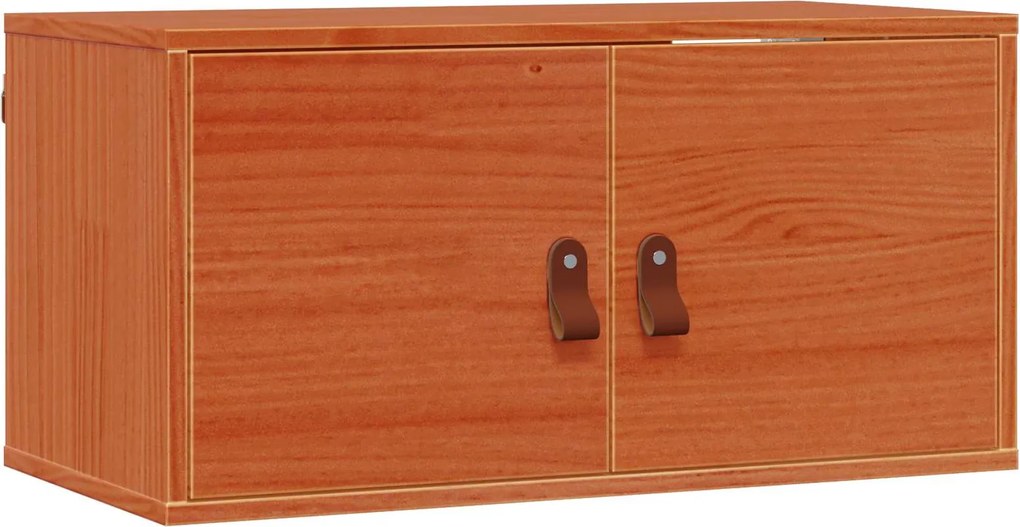 vidaXL Fali Szekrény 2 pcs Faggyú barna 60 x 30 x 30 cm Tömör fenyőfa