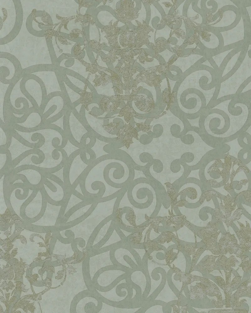 Zöld Vinil Tapéta Flizelin Díszek