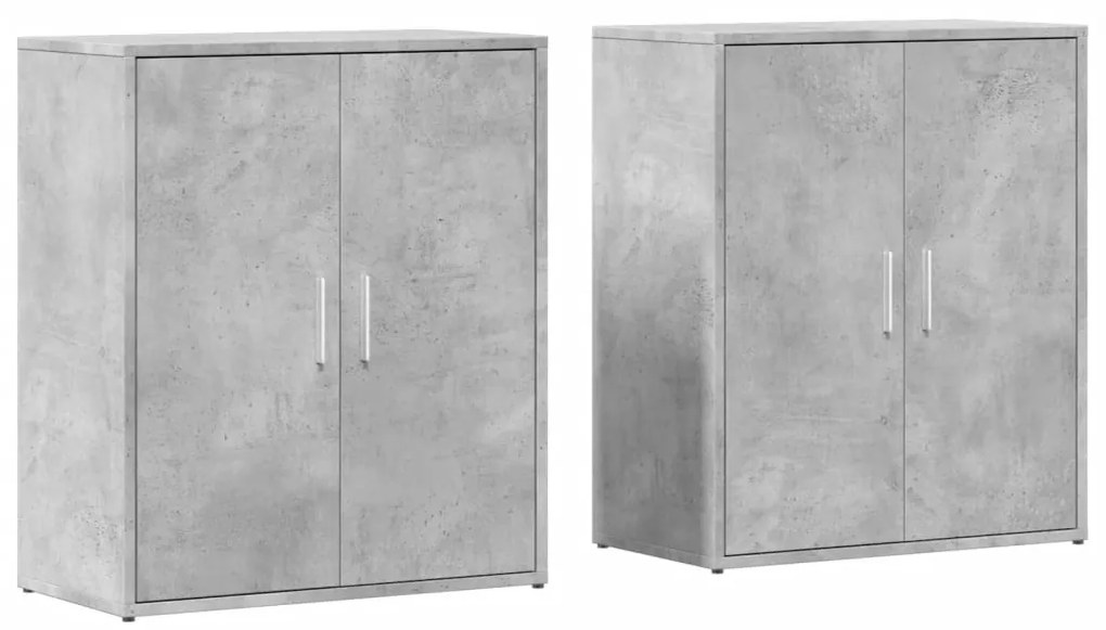 2 db betonszürke szerelt fa tálalószekrény 60 x 31 x 70 cm