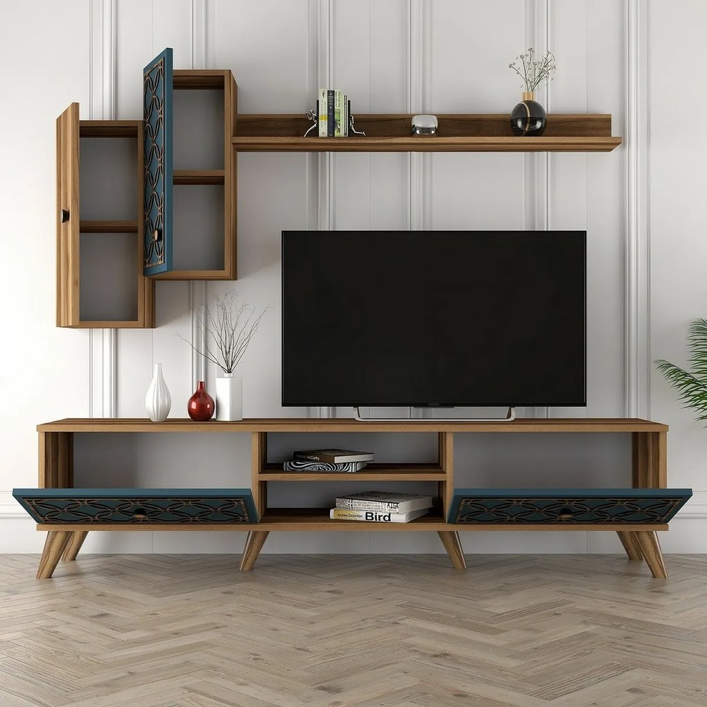 Classe Walnut and Chalcedony TV-fal