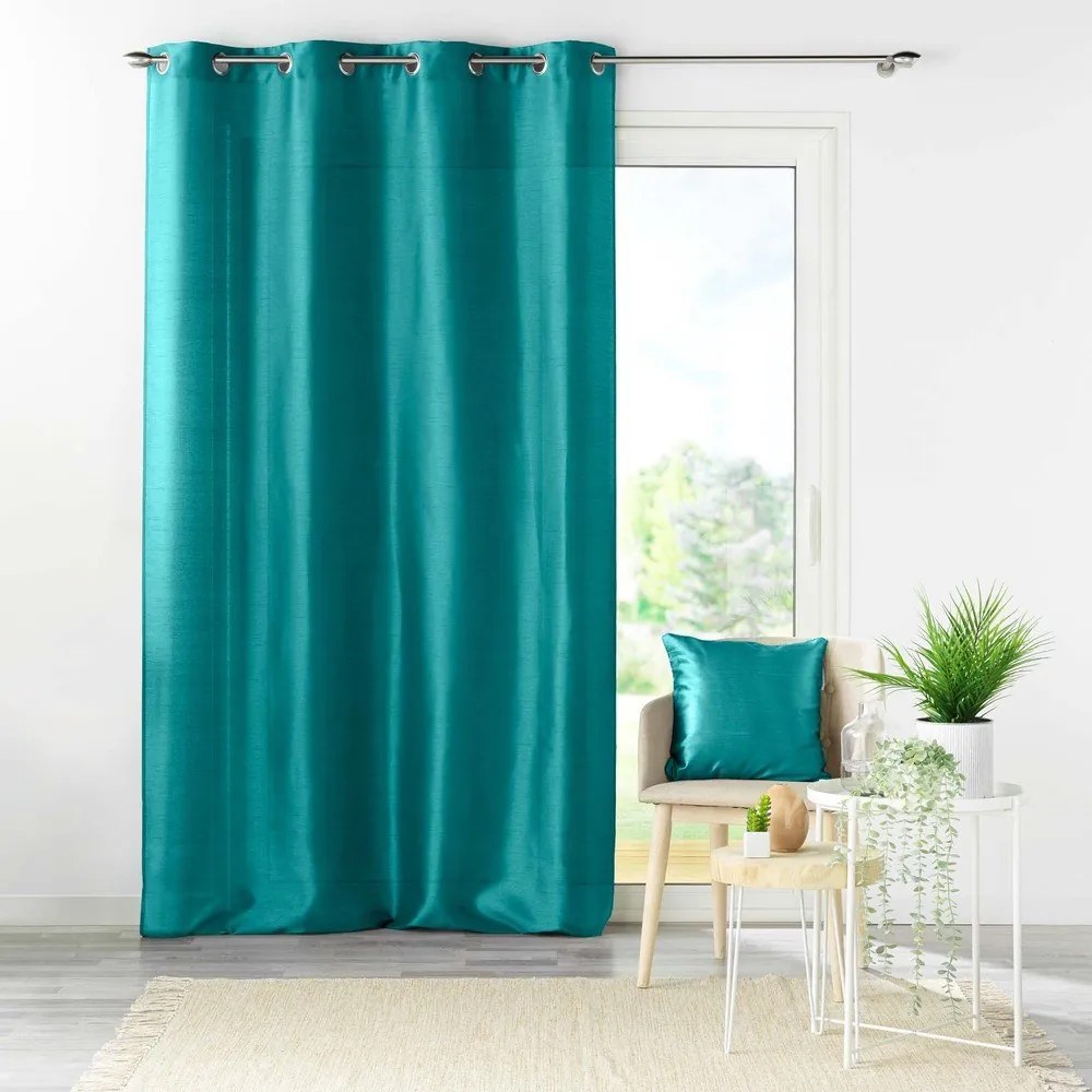 Kék mikroszatén függöny 140x240 cm Shana – douceur d'intérieur