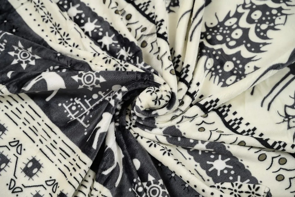 Mikroplüss ágyneműhuzat WINTER DEER szürke Ágyneműhuzat mérete: 70 x 90 cm | 140 x 220 cm