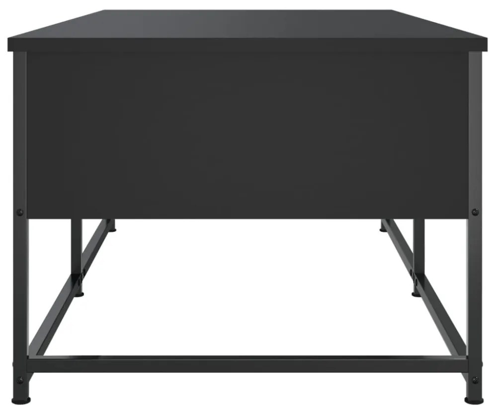 fekete szerelt fa dohányzóasztal 100 x 51 x 40 cm