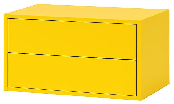 Boxie 2 fiókos fali szekrény 40x80x37 cm sárga