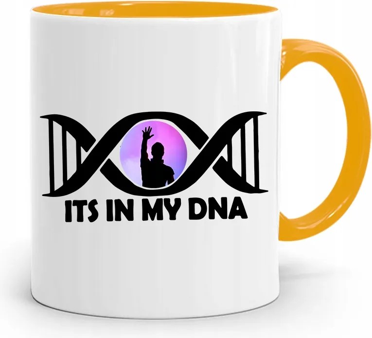 Dja Zene Bögre Sárga Its In My Dna Ajándék fényképes nyomtatással
