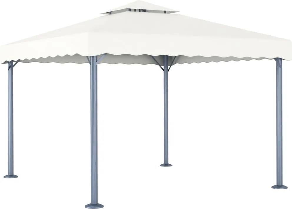 vidaXL krémszínű alumíniumpavilon 300 x 300 cm
