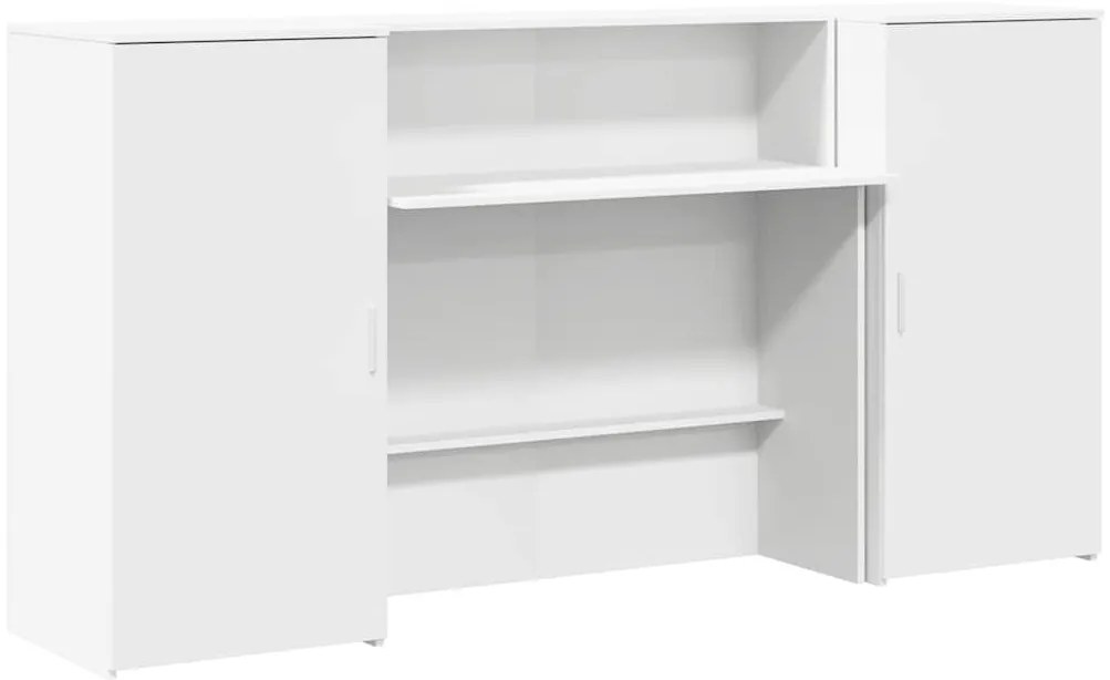 recepciós pult fehér 200x50x103,5 cm szerelt fa