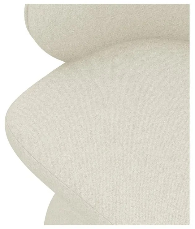 Krémszínű kárpitozott étkezőfotel Uala – Makamii