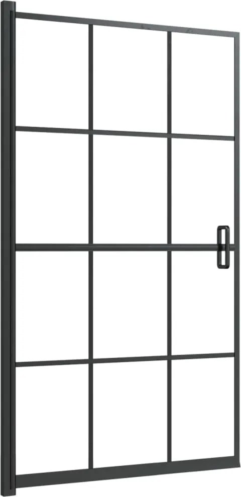 vidaXL fekete ESG zuhanykabin 80 x 140 cm