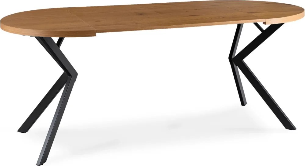 Bővíthető Étkezőasztal Arany/Fekete Színben. DORIAN 80-160 cm