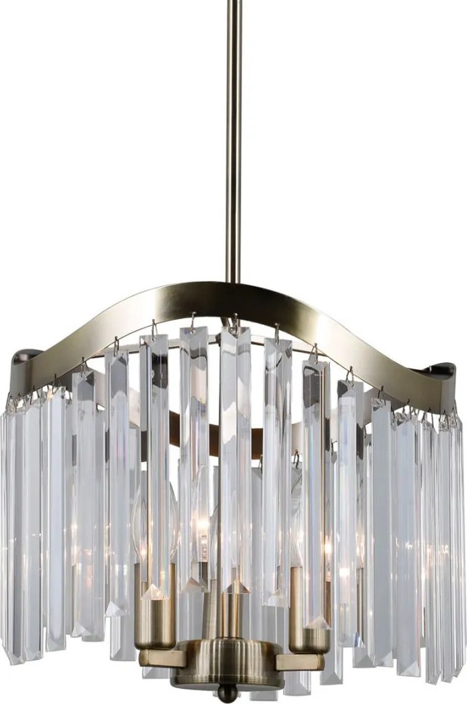 ITALUX PND-44544-3 SABRIGA Kristály Függesztett Lámpa Antik Bronz E14 IP20