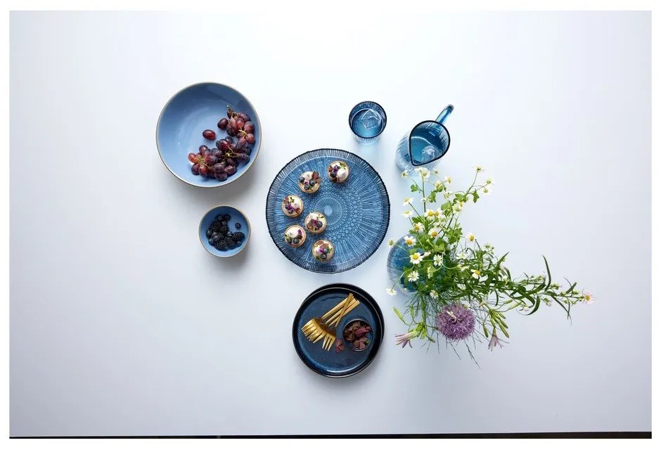 Fekete-kék kőedény desszertes tányér ø 21 cm Gastro Dark Blue/Black – Bitz