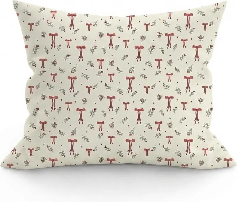 Poliészter-pamut párnahuzat HOLLY BOWS POLY 45x45 cm, színes