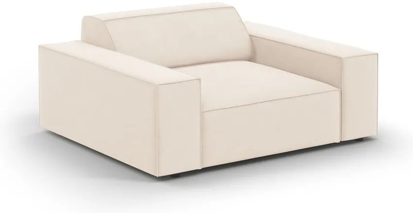 Bézs bársony fotel Jodie – Micadoni Home