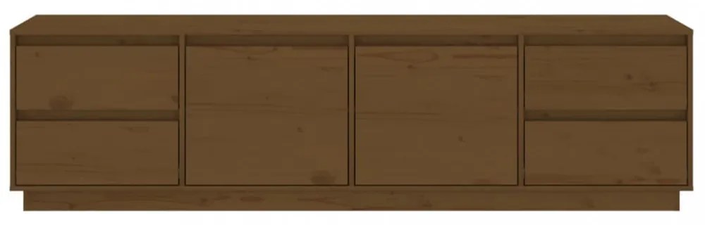 mézbarna tömör fenyőfa TV-szekrény 176x37x47,5 cm