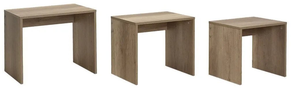 SHP Light Walnut kisasztal szett, 3 db