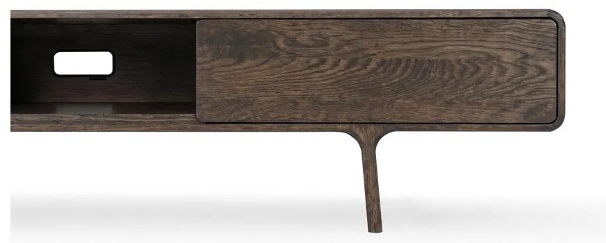 Barna tölgyfa TV-állvány 220x45x45 cm Fawn – Gazzda