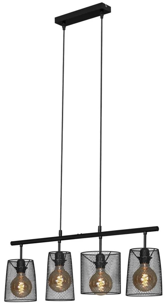 Brilo 4026-045 - Csillár zsinóron RETRO 4xE27/60W/230V