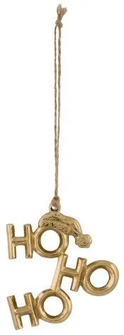 Fém függödísz Ho-Ho-Ho, 9x8cm,arany