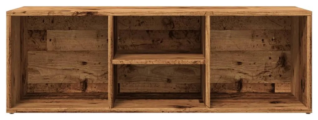 antik fa színű szerelt fa cipőtároló pad 105 x 35 x 35 cm