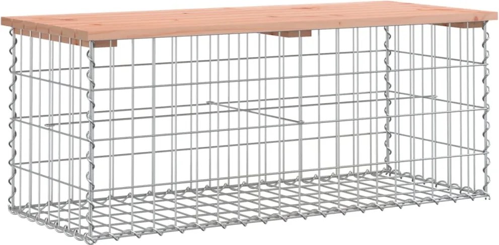 vidaXL tömör duglászfenyő gabion kerti pad 103x44x42 cm