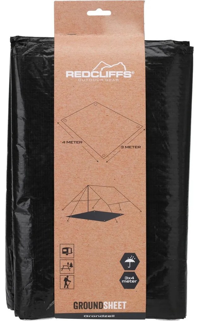 Redcliffs Sátorponyva, 3 x 4 m, fekete, 3 x 4 m