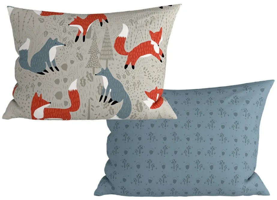 2 db Díszpárnahuzat FOXIVA 40x60 cm, szürke
