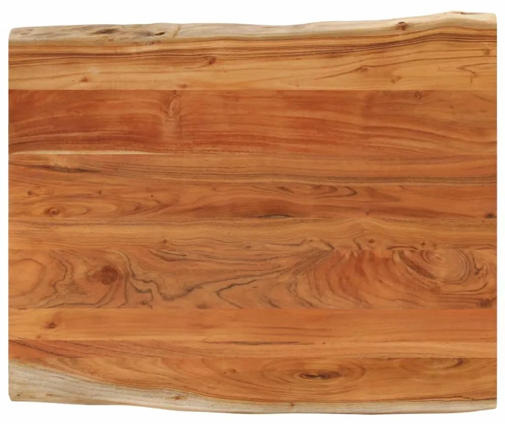 tömör akácfa téglalap alakú asztallap 90x80x3,8 cm