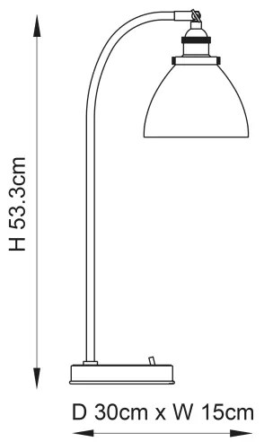 Endon 91740 - Asztali lámpa HANSEN 1xE14/40W/230V matt króm