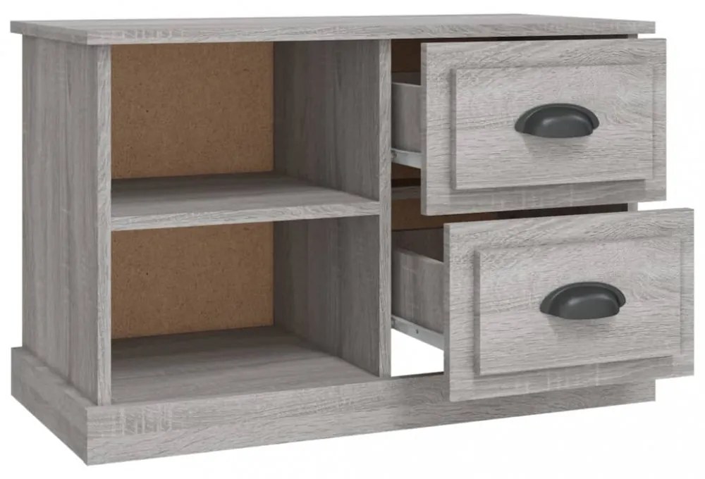szürke sonoma színű szerelt fa TV-szekrény 73x35,5x47,5 cm