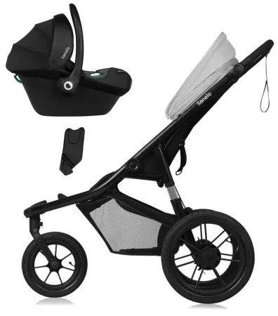 Lionelo - Sport babakocsi AZURA fekete/szürke