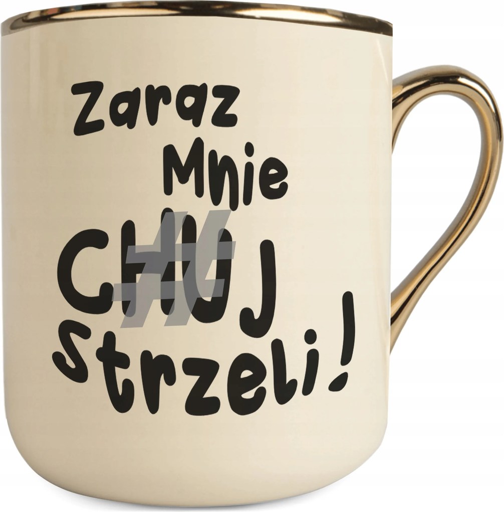 Bögre Krém-arany Azonnal Ch*j Lő Vicces Bögre Munka Ajándék