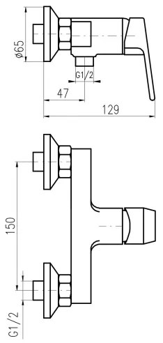 RAV Slezák CO181.5 - COLORADO zuhanycsaptelep fényes króm