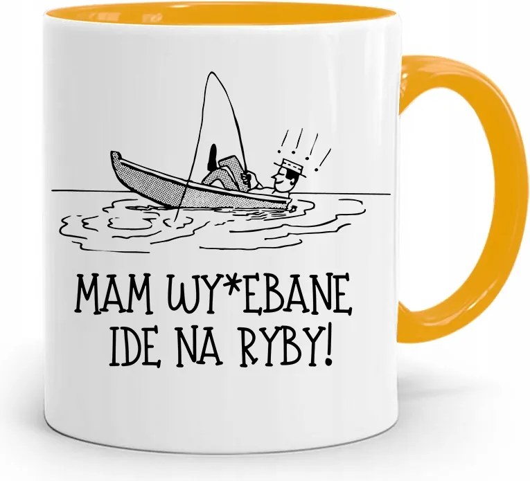 Sárga Horgász Bögre Horgász Ötlet! fényképes nyomattal