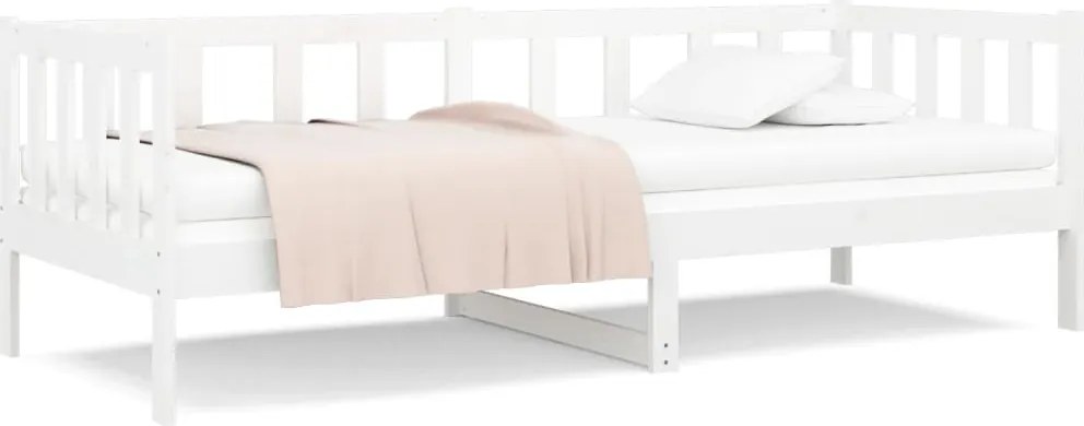 vidaXL fehér tömör fenyőfa kanapéágy matrac nélkül 80 x 200 cm