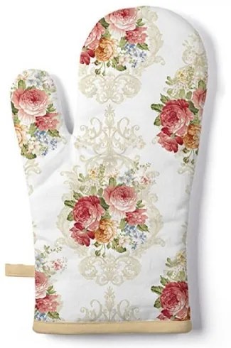 Sara Cream edényfogó kesztyű 18x30cm,100% pamut