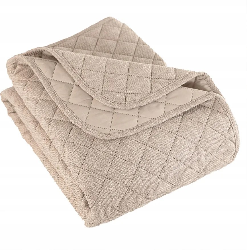 Dekoratív ágytakaró Molly 220x240 cm Sötét bézs