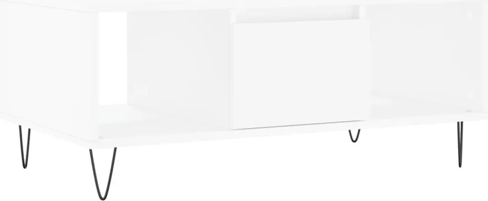 vidaXL fehér szerelt fa dohányzóasztal 90 x 50 x 36,5 cm