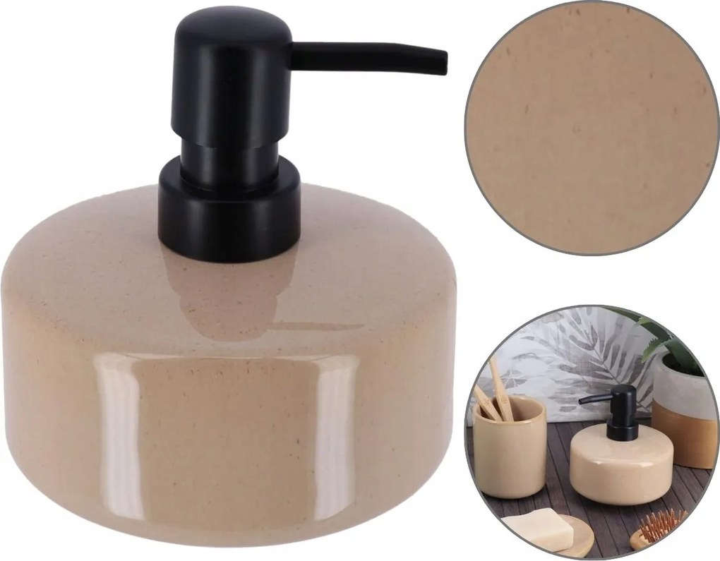 Fürdőszobai Folyékony Szappan Adagoló Gél Folyadék Kő 400ML Lakkozott