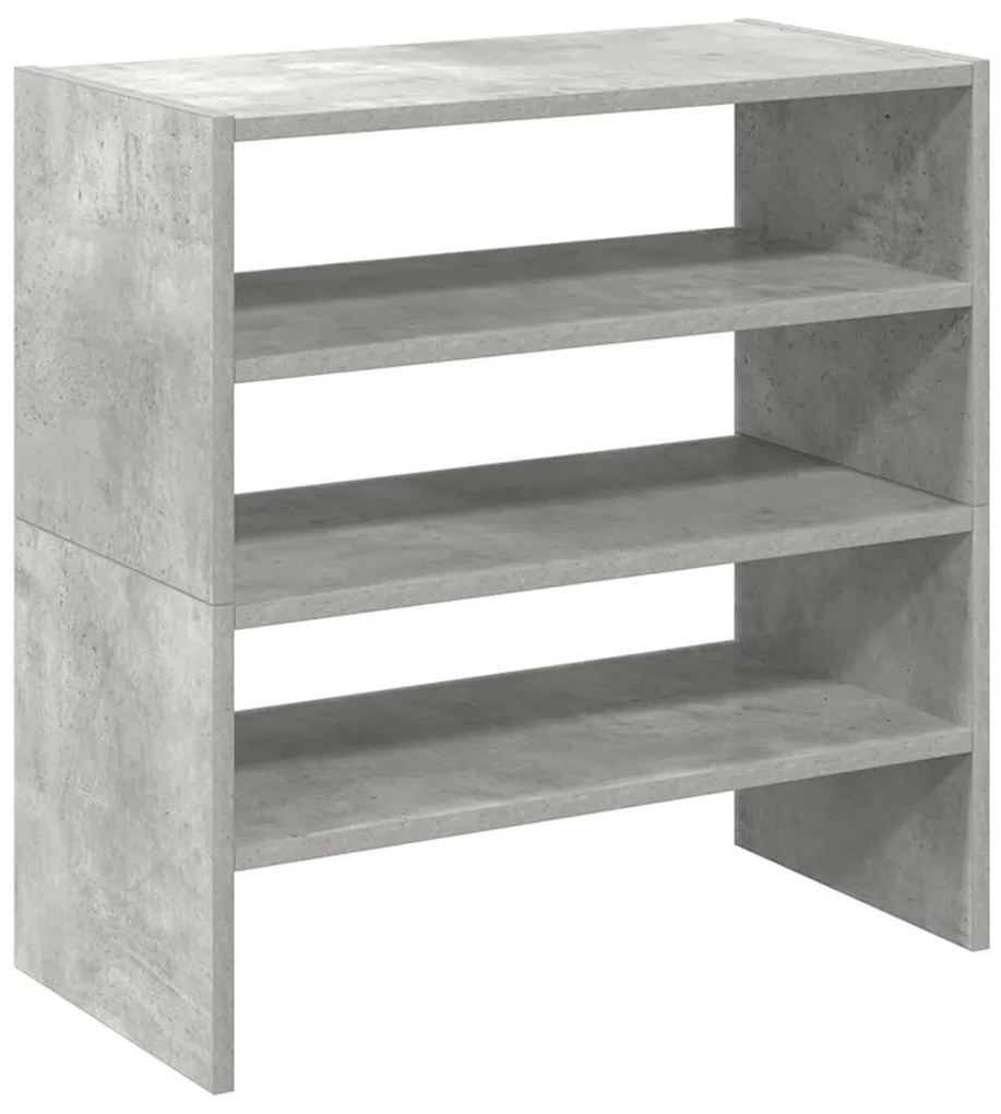 2 db betonszürke cipőtartó állvány halmozható 60 x 30 x 30,5 cm
